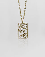 Quercia - Wooden Necklace (Gold Plated)
