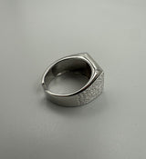 Impero - Textured Signet Ring (Silver)