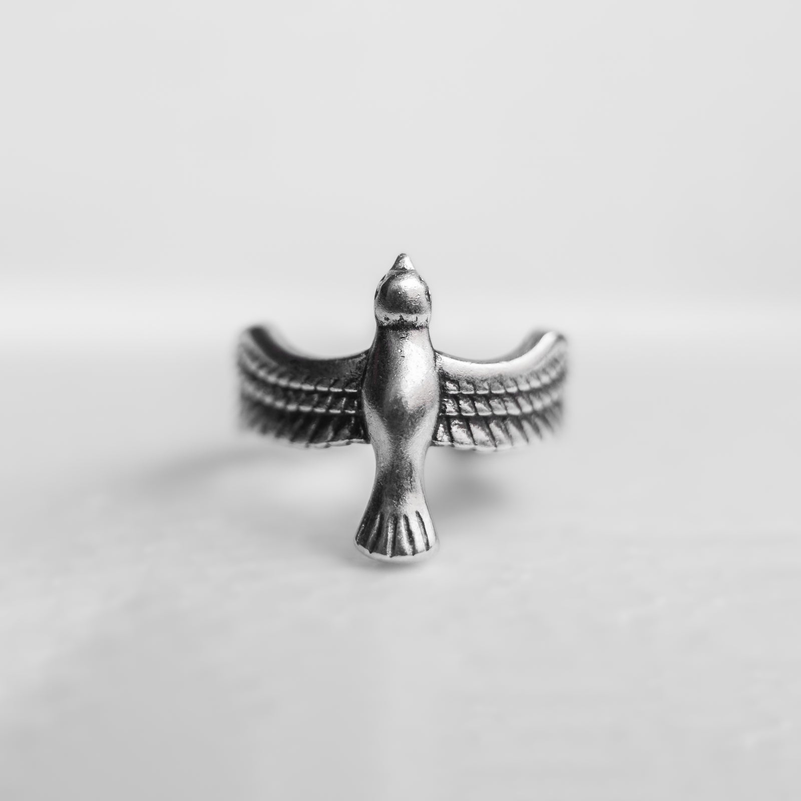 Flying Bird Ring newest in Sterling Silver, Canadian Goose Ring in Sterling Silver, Flying Seagull in Sterling Silver Ring, Size 10